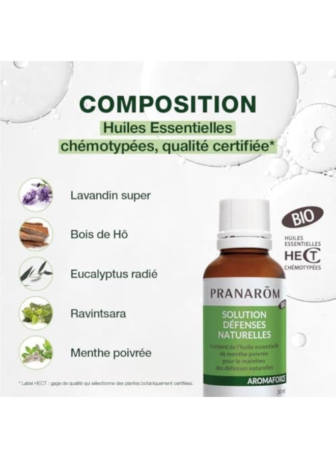 PRANAROM Pranarôm Aromaforce Organic Natural Defenses Solution 30ml - Image 3